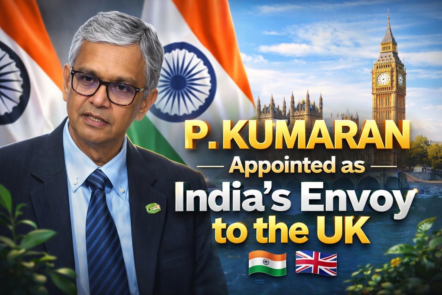 Periasamy Kumaran appointed as India’s new High Commissioner to the United Kingdom