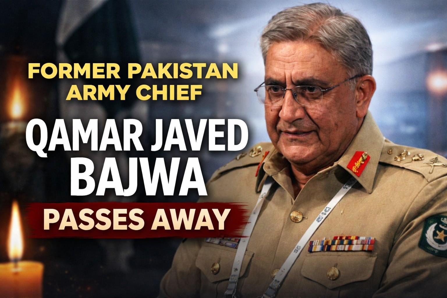 Qamar Javed Bajwa former Pakistan Army Chief passes away after head injury treatment in Rawalpindi hospital