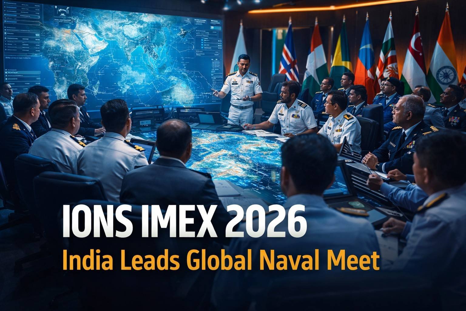 Indian Navy officers lead multinational naval meeting during IONS IMEX TTX 2026 in Kochi focusing on Indian Ocean maritime security