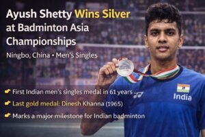Ayush Shetty Wins Silver at Badminton Asia Championships 2026