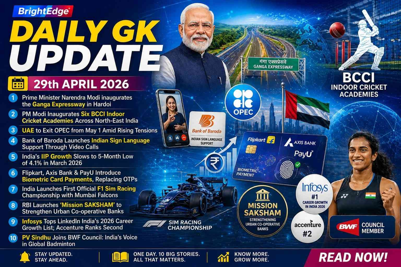Stay ahead with today’s top current affairs! From Ganga Expressway inauguration to RBI reforms and global developments—get all key updates in one glance.