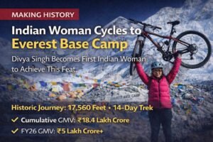 Divya Singh Becomes First Indian Woman to Cycle to Everest Base Camp