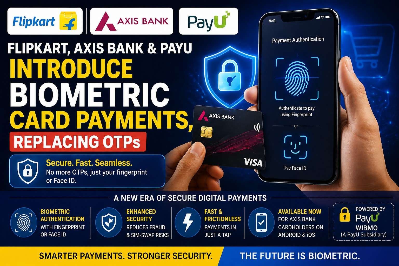 Flipkart, Axis Bank and PayU introduce biometric card payments replacing OTPs in India
