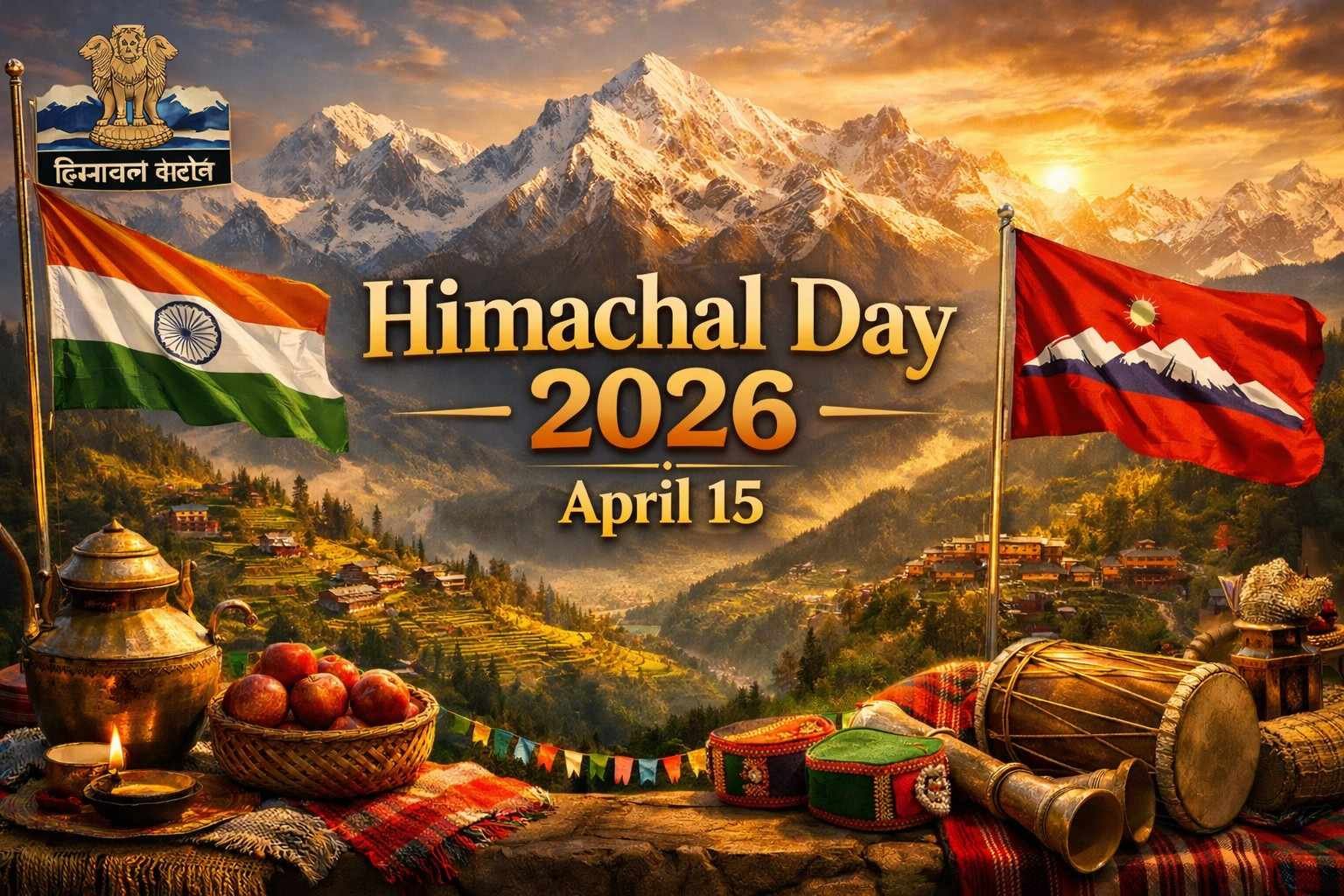 Himachal Day 2026 Snow-capped Himalayan mountains April 15 Foundation Day
