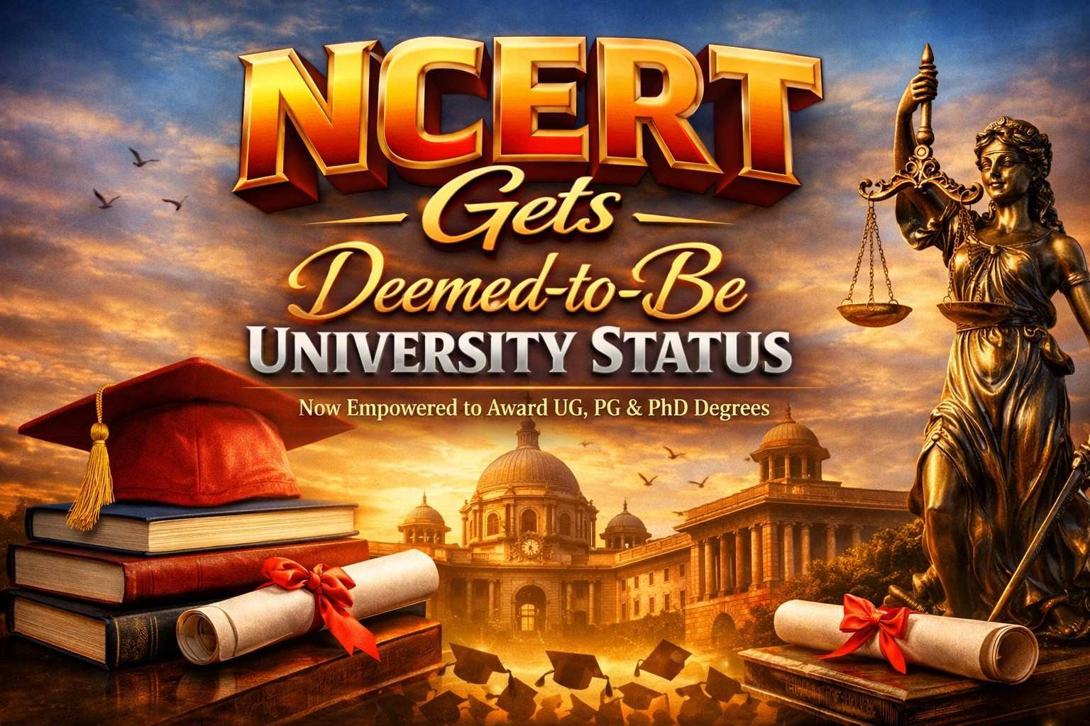 NCERT granted deemed-to-be university status to offer UG, PG and PhD degrees in India