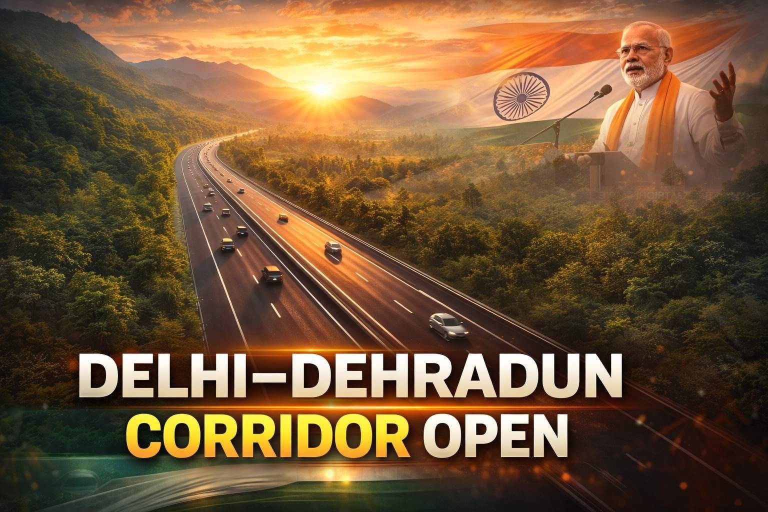 PM Modi Inaugurates ₹12,000 Crore Delhi–Dehradun Economic Corridor | Travel Time Reduced