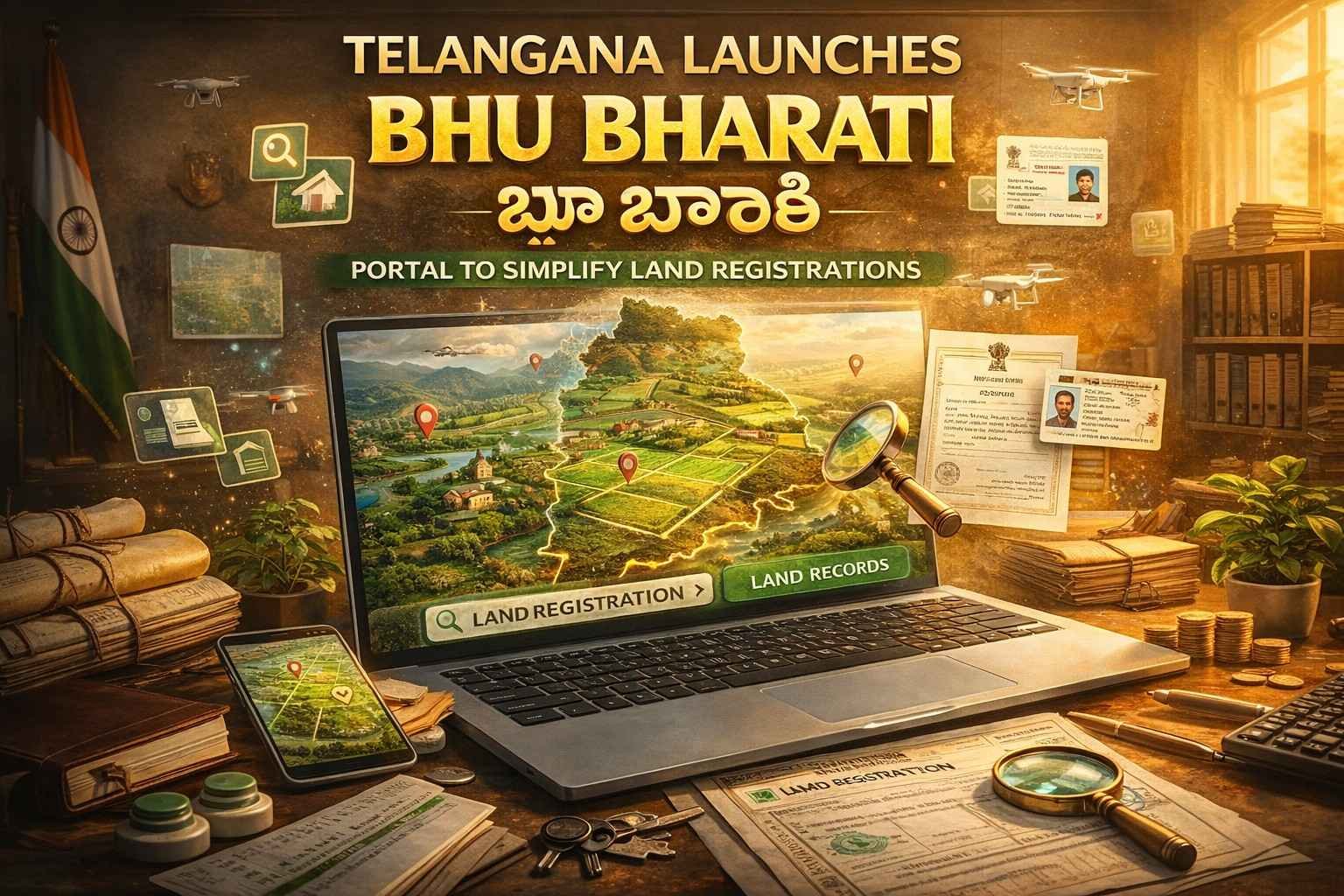 Telangana launches Bhu Bharati portal for digital land registration and land records management