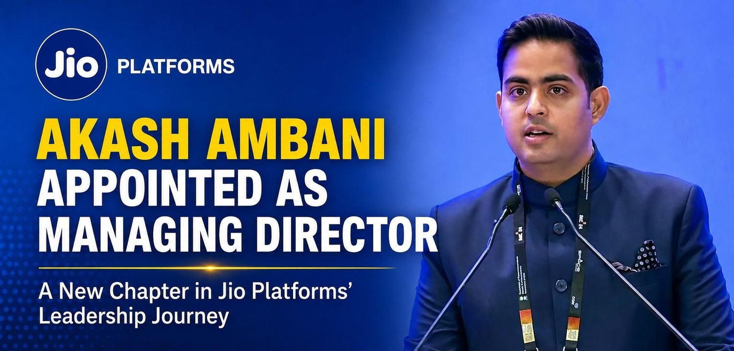 Akash Ambani appointed as Managing Director of Jio Platforms