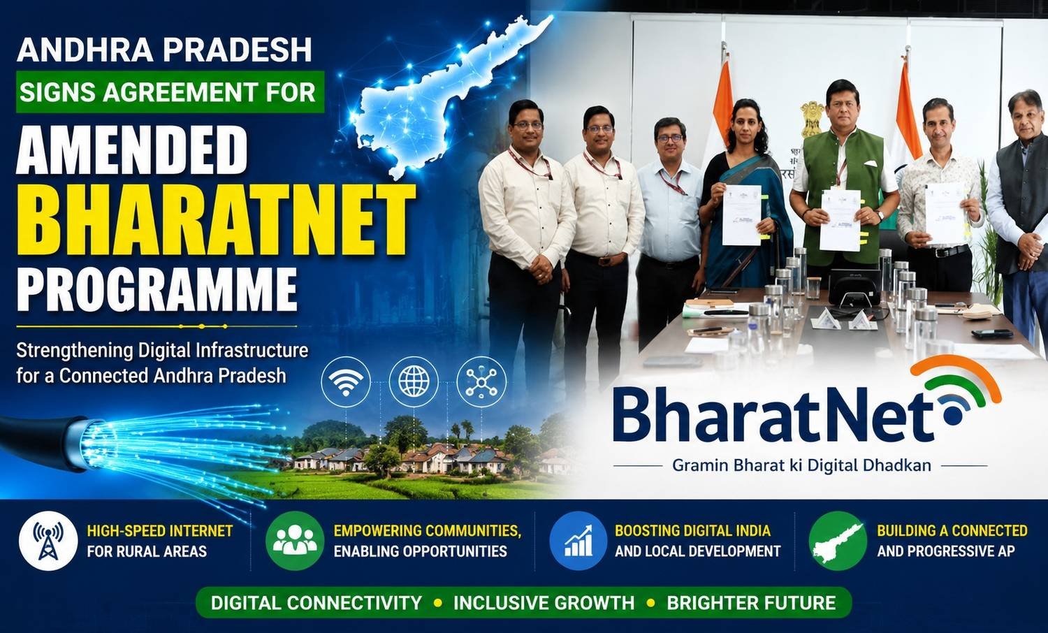 Andhra Pradesh signs agreement for amended BharatNet Programme