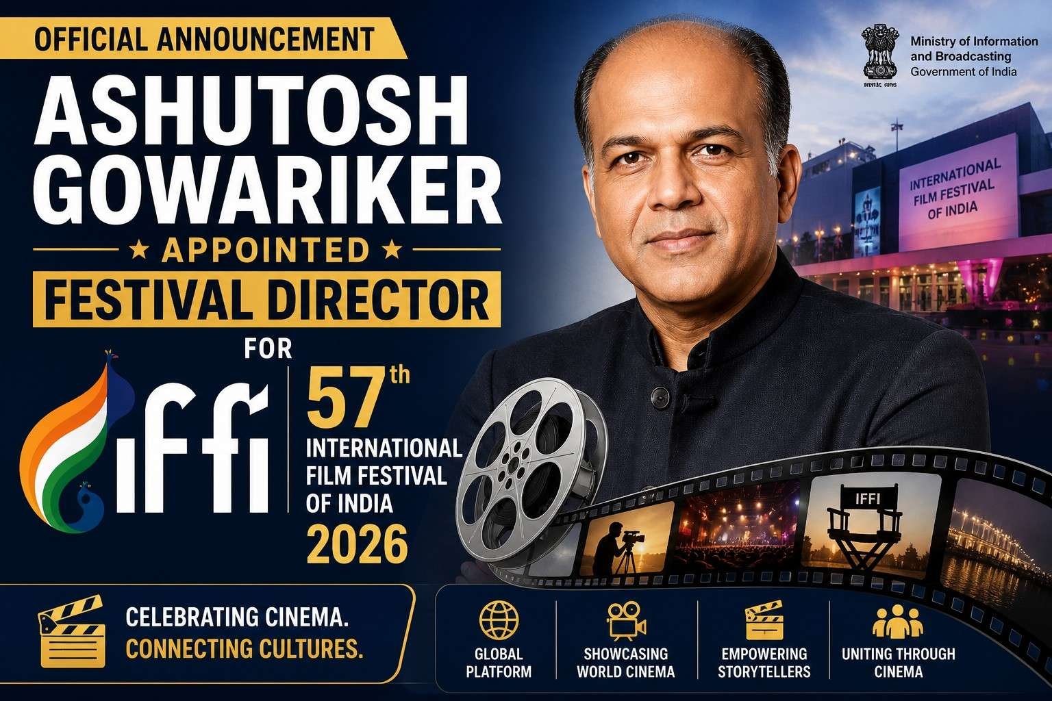 Ashutosh Gowariker appointed Festival Director for 57th IFFI 2026