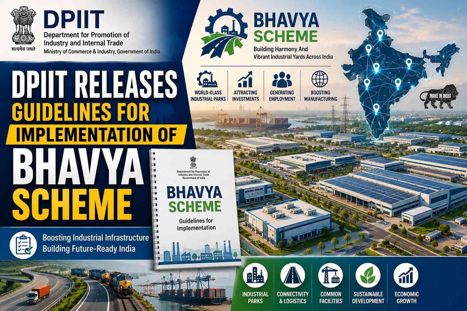 DPIIT releases implementation guidelines for the BHAVYA Scheme to develop industrial parks in India