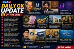 Daily GK Update 2nd May 2026 covering current affairs on IFFI 2026, NCLT appointment, RBI updates, GST record, and World Tuna Day