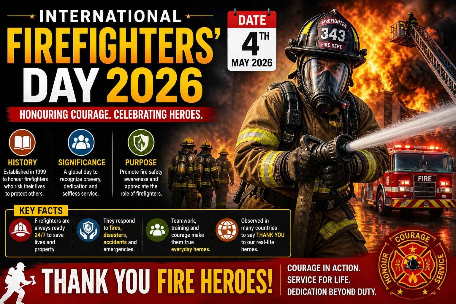 International Firefighters Day 2026 date history significance and key facts