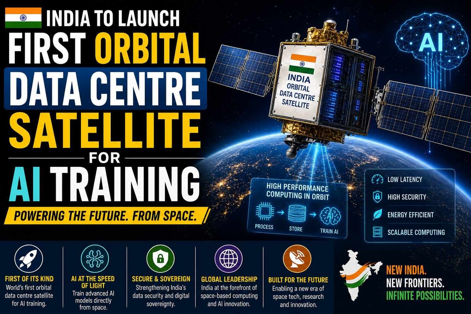 India to launch first orbital data centre satellite for AI training in space