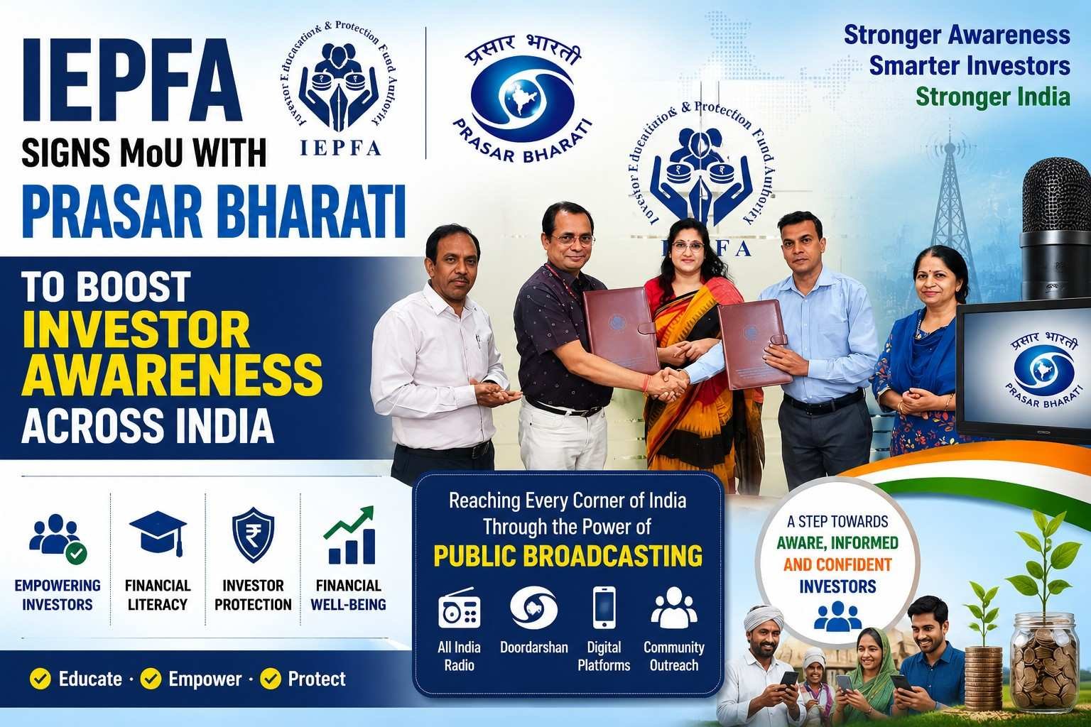 IEPFA signs MoU with Prasar Bharati to boost investor awareness