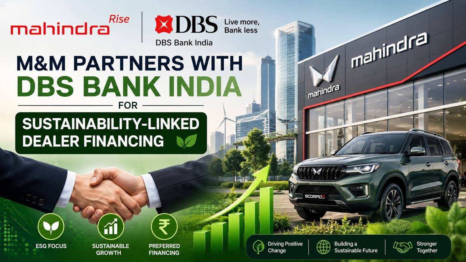 Mahindra & Mahindra partners with DBS Bank India for sustainability-linked dealer financing