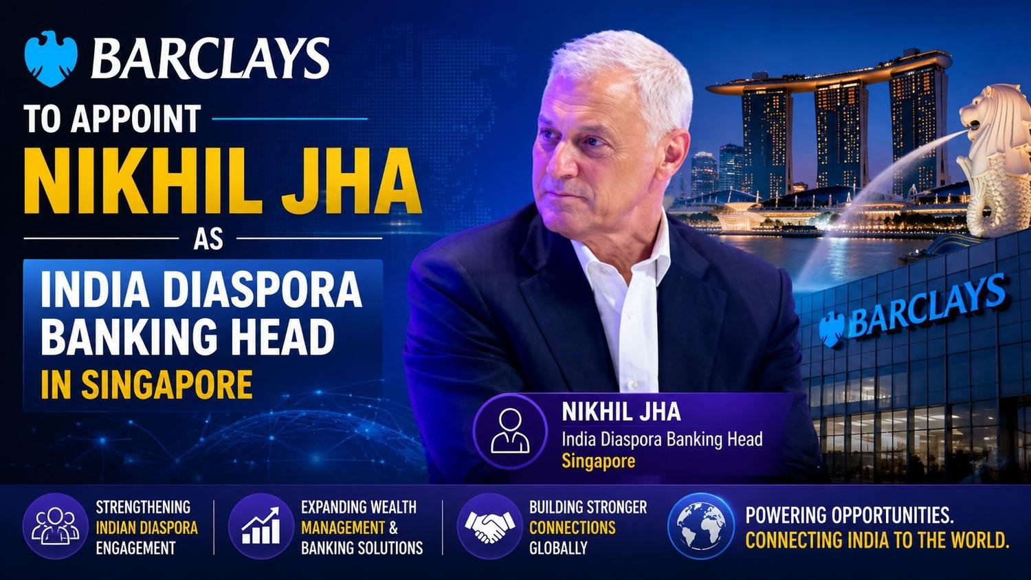 Barclays appoints Nikhil Jha as India Diaspora Banking Head in Singapore