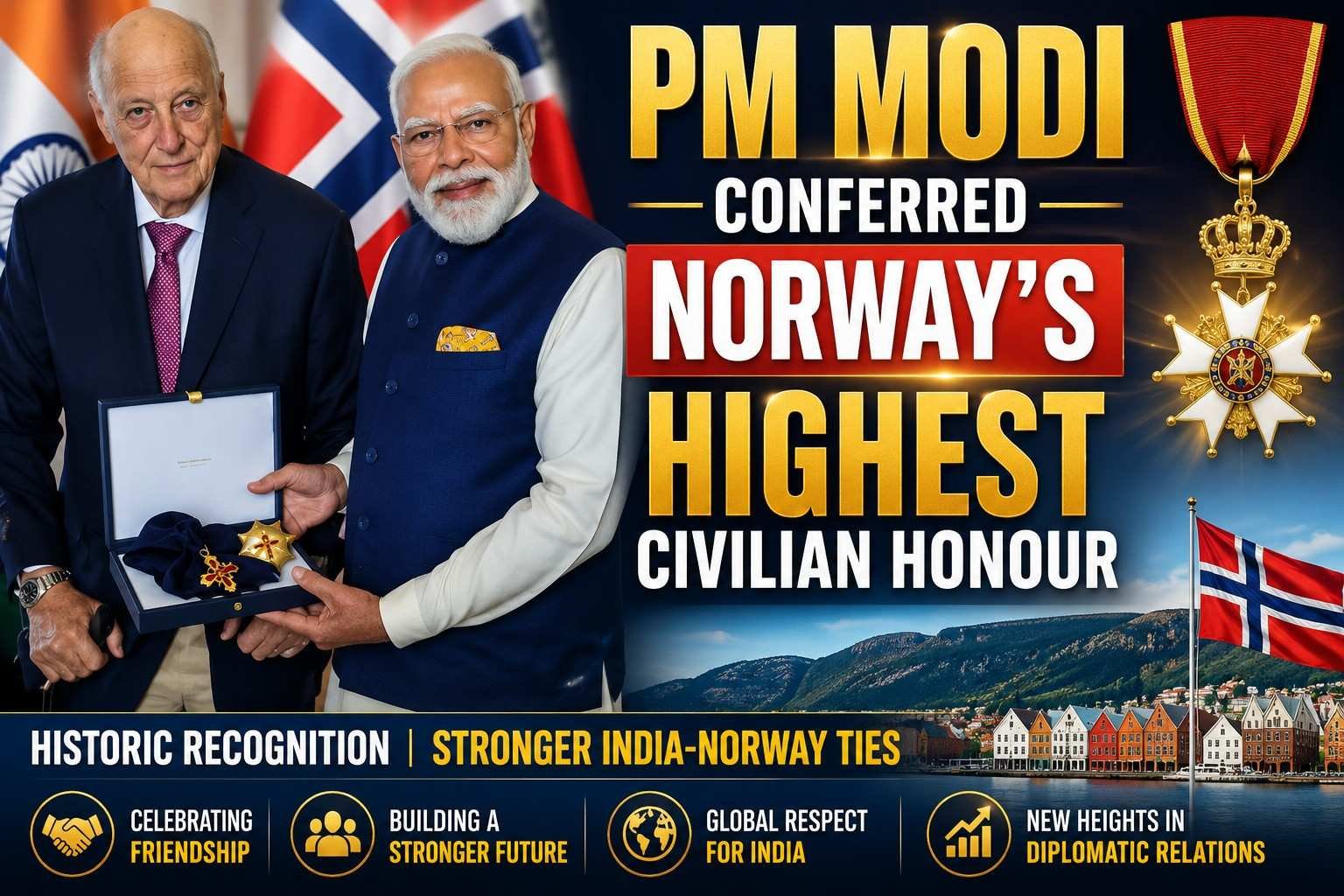 PM Modi conferred Norway’s highest civilian honour