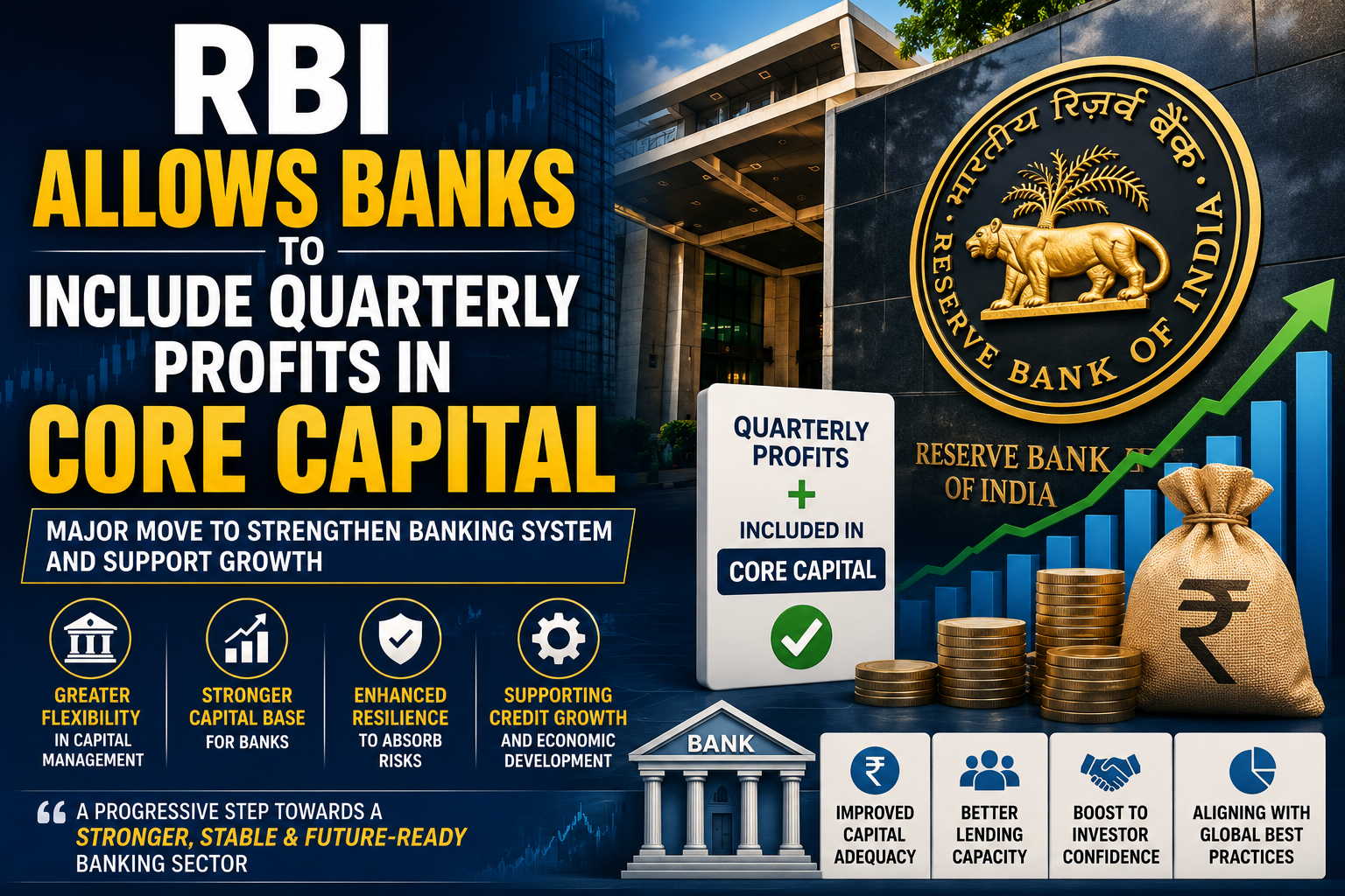 RBI allows banks to include quarterly profits in core capital calculations