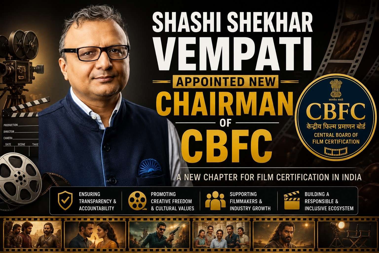 Shashi Shekhar Vempati appointed new chairman of CBFC India