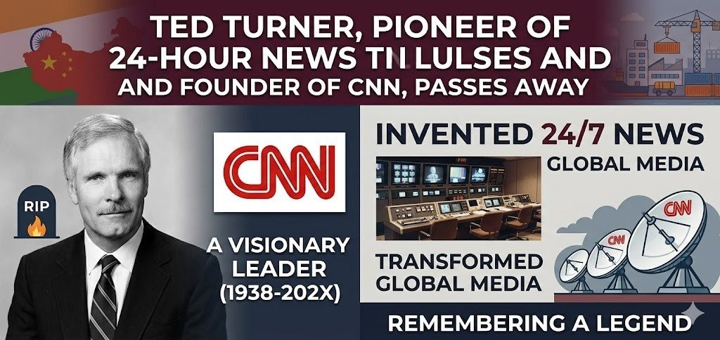 Ted Turner founder of CNN and pioneer of 24 hour news passes away