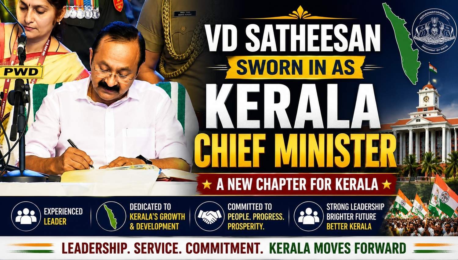 VD Satheesan sworn in as Kerala Chief Minister