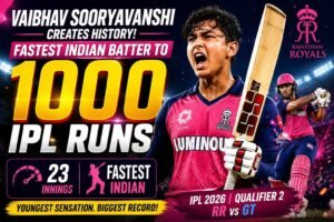 Vaibhav Sooryavanshi Becomes Fastest Indian Batter to Reach 1,000 IPL Runs