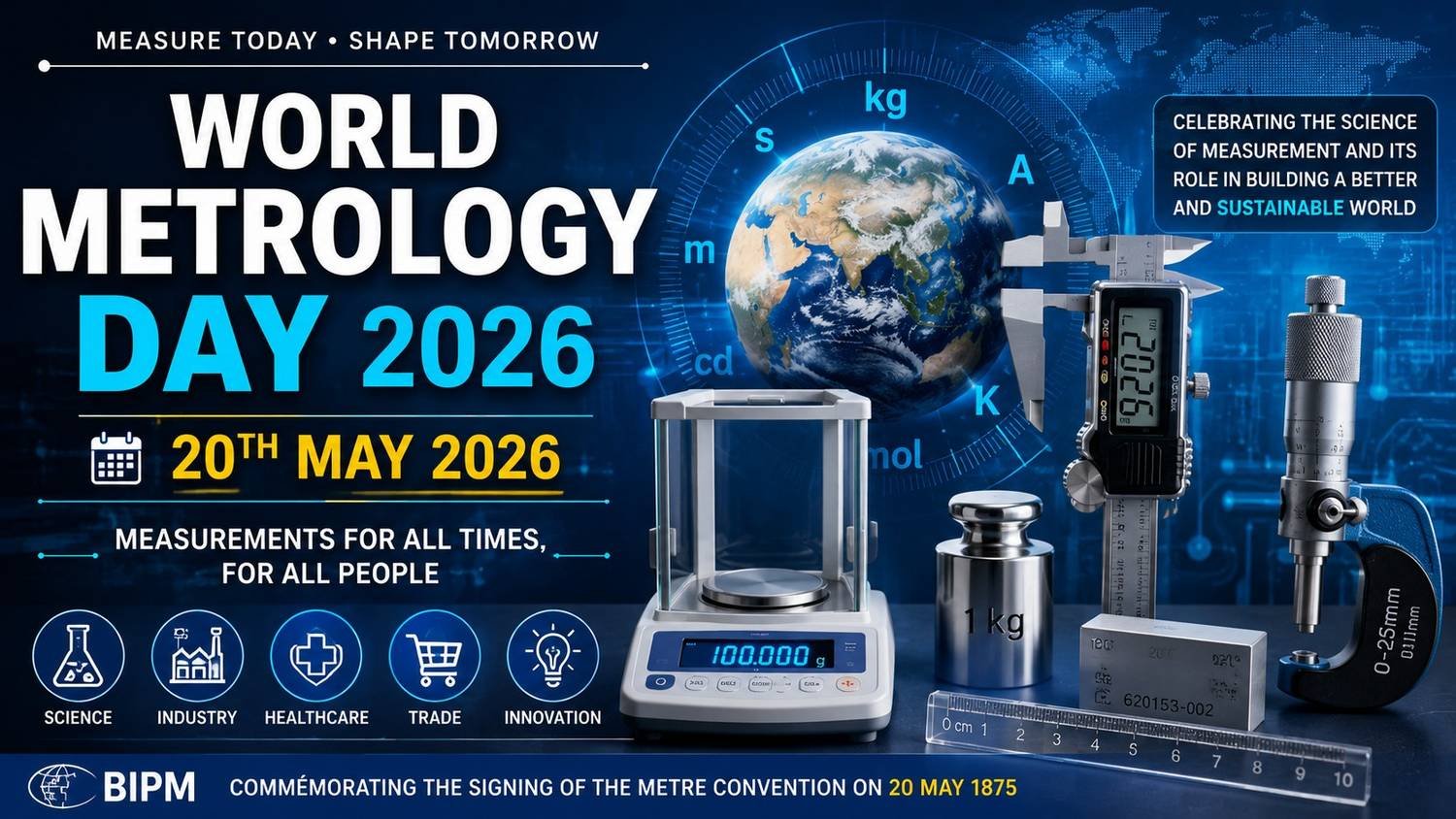 World Metrology Day 2026 celebrated on 20 May highlighting global measurement standards