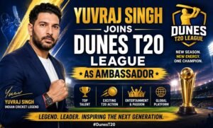 Yuvraj Singh Joins Dunes T20 League as Ambassador