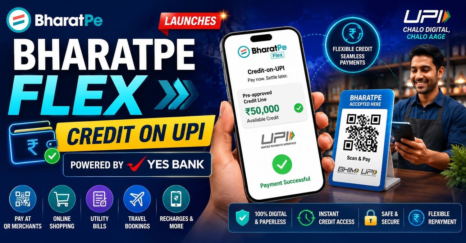 BharatPe launches BharatPe Flex, a Credit-on-UPI solution powered by YES BANK for seamless digital payments.