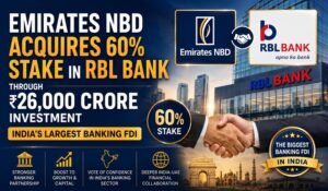Emirates NBD Acquires 60% Stake in RBL Bank Through ₹26,000 Crore Investment, India’s Largest Banking FDI