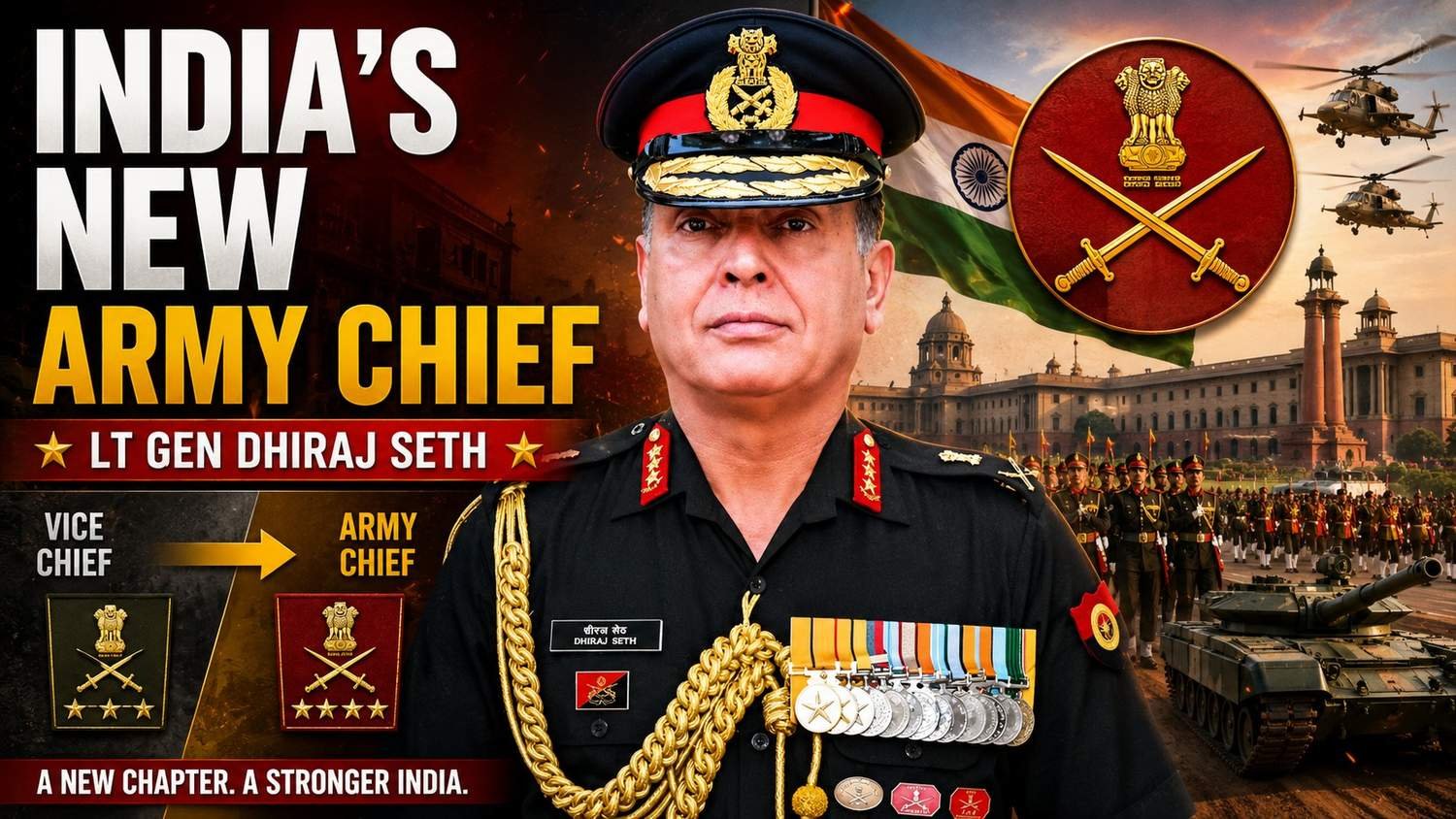 Lt Gen Dhiraj Seth appointed as India's next Chief of Army Staff, effective June 30, 2026.