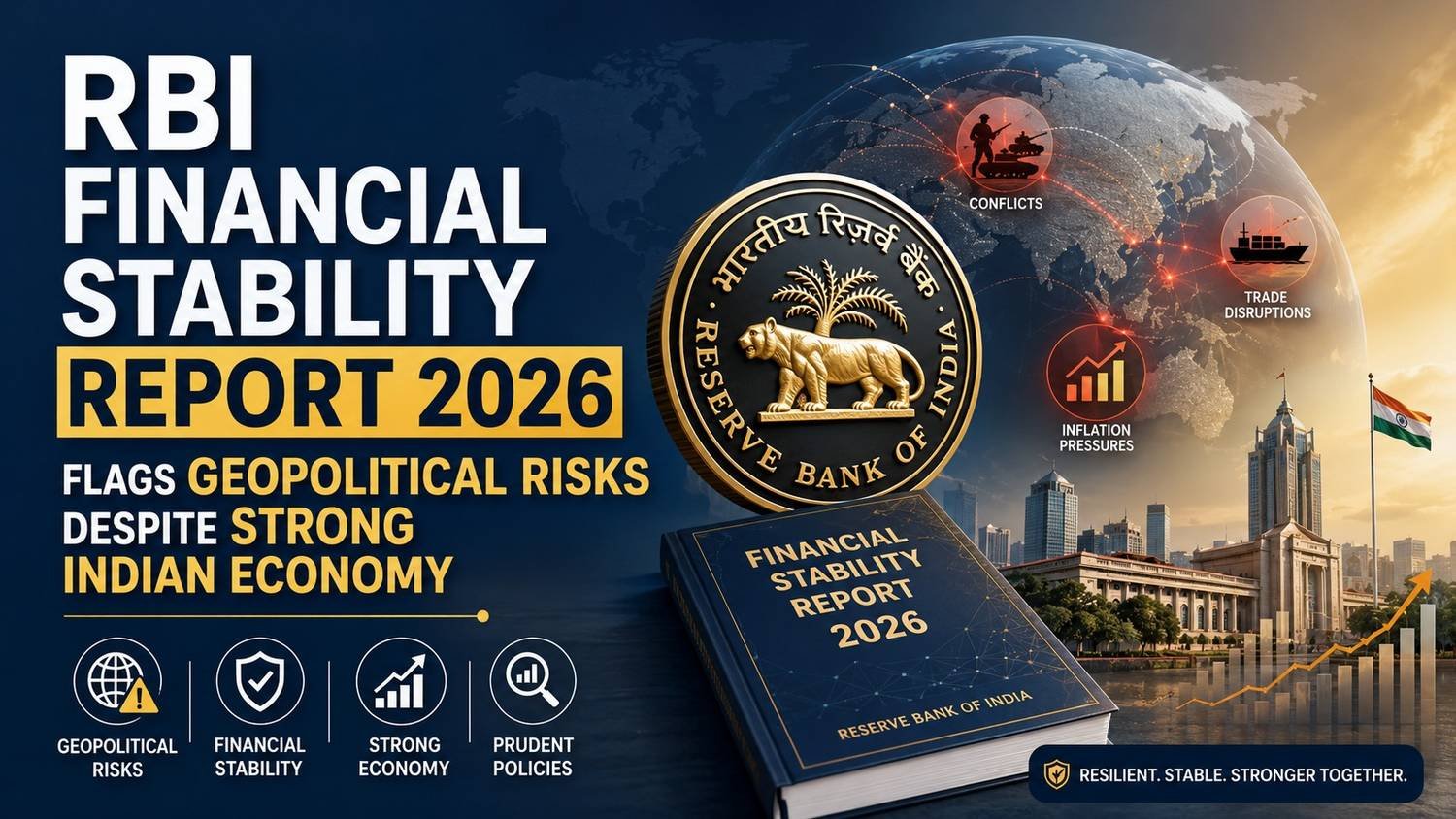 RBI Financial Stability Report 2026 warns of geopolitical risks despite India's strong economic fundamentals.