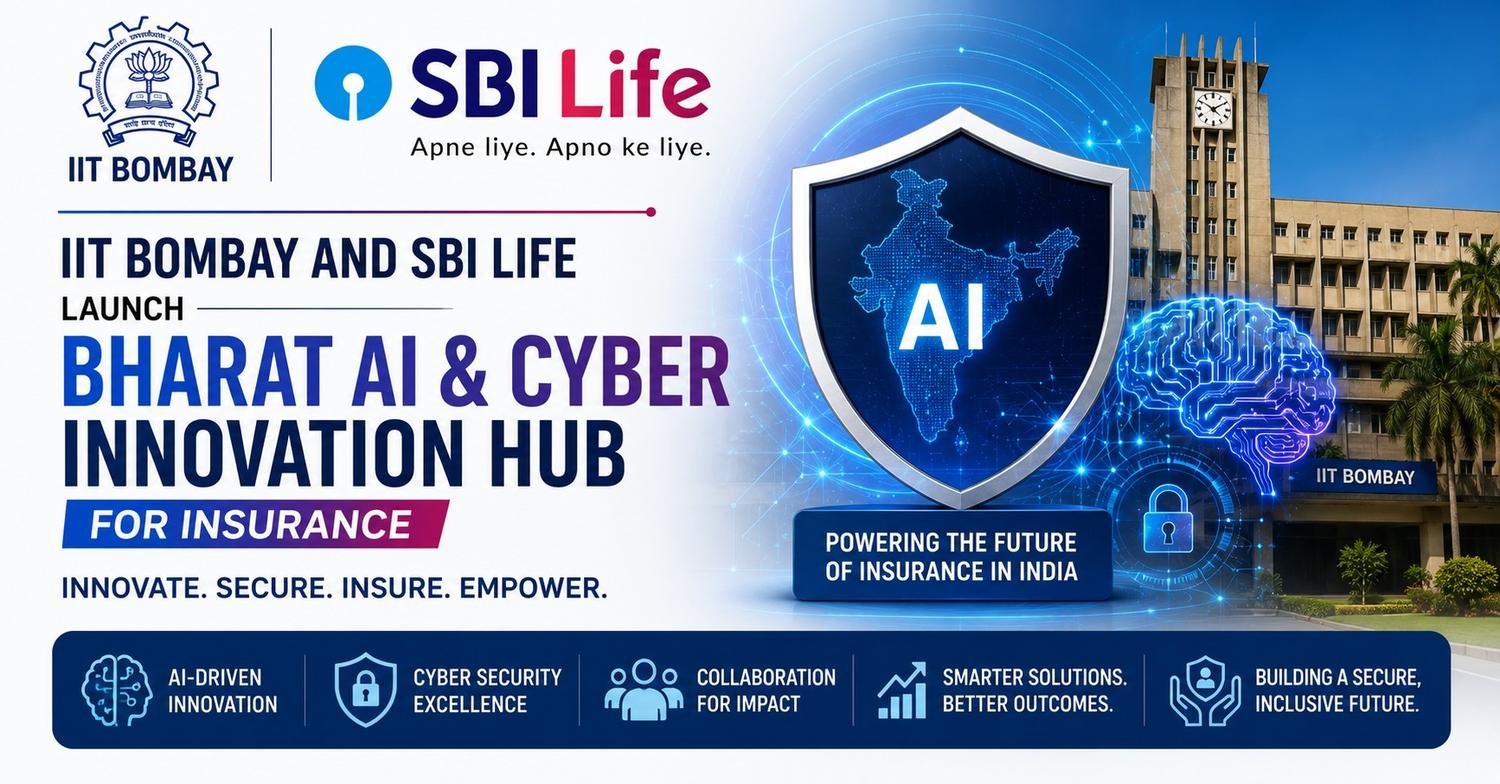 IIT Bombay and SBI Life establish Bharat AI & Cyber Innovation Hub to develop indigenous AI-powered cybersecurity solutions for the insurance industry.