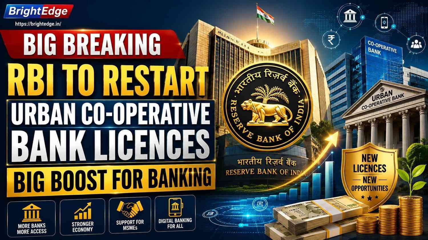 Reserve Bank of India plans to restart licensing of Urban Co-operative Banks to strengthen India's banking sector and financial inclusion.