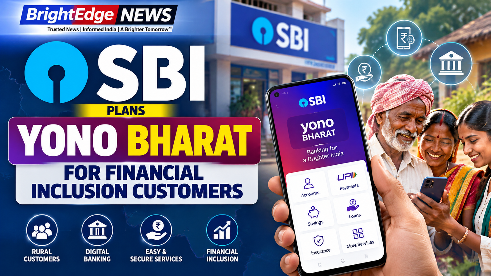 SBI YONO Bharat initiative focused on digital banking and financial inclusion customers in India.
