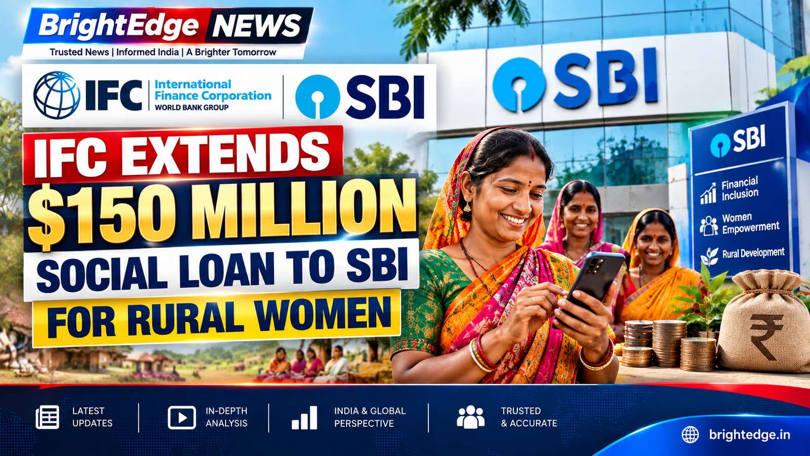 IFC's $150 million social loan to SBI to support financial inclusion for rural women in India.