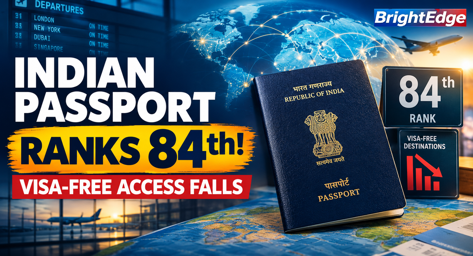 Indian passport ranking 84th in the Henley Passport Index October 2026