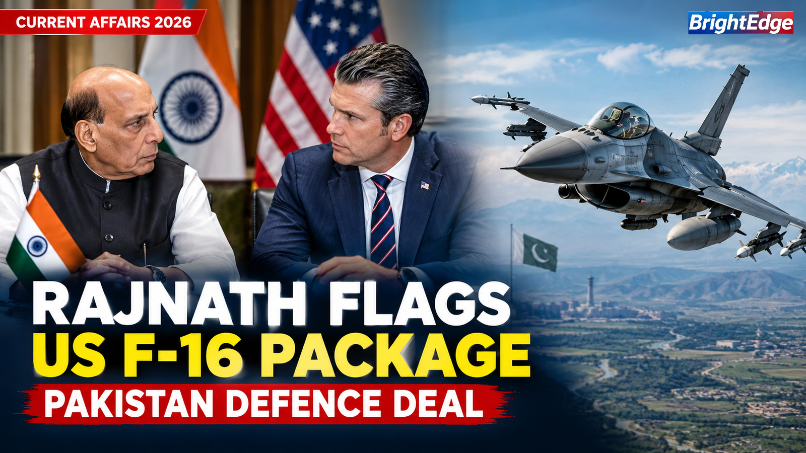 Rajnath Singh raises concerns over US F-16 support package for Pakistan during defence talks